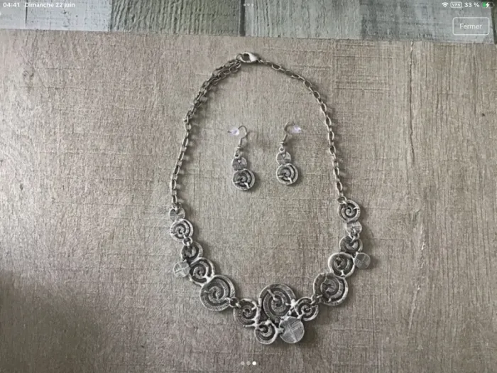 Ensemble original bijoux argentés - photo numéro 3
