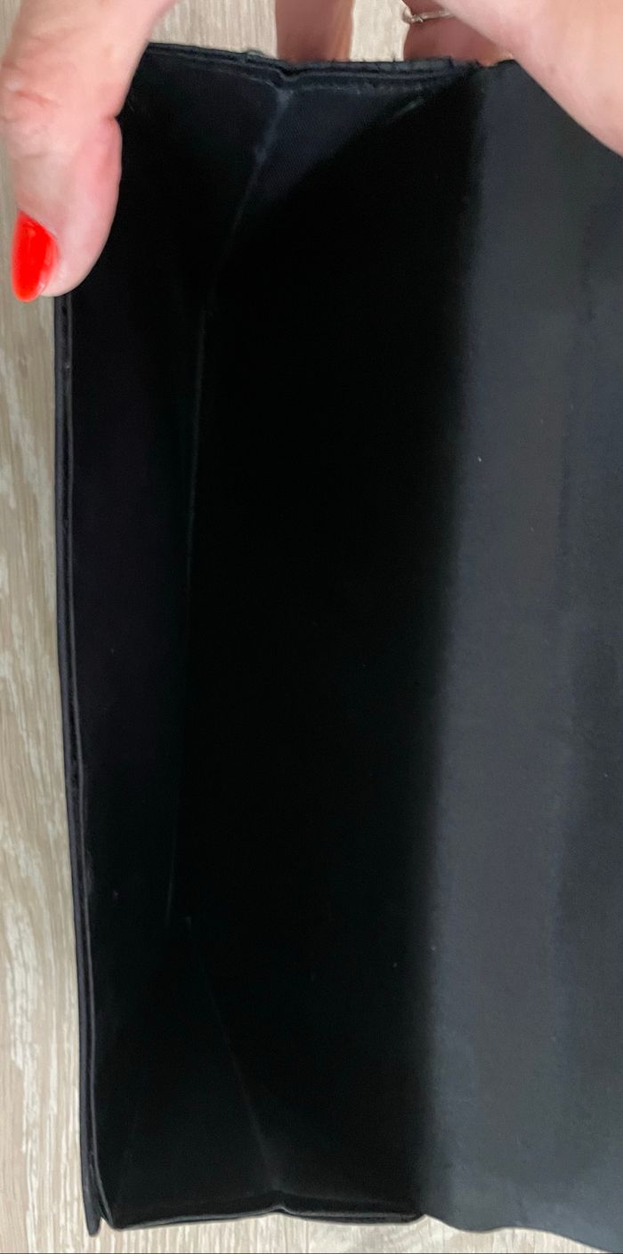 Pochette noire avec miroir intérieur pour mariage ou autre en excellent état - photo numéro 3