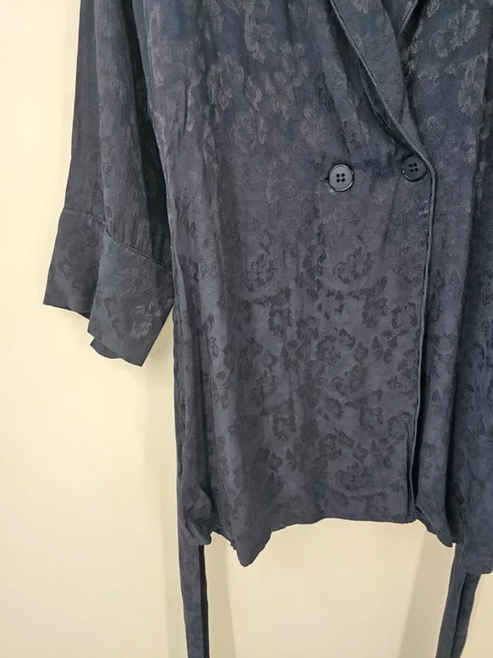 Veste blazer ceinturée La Fée Maraboutée – Taille 38 – Coloris marine - photo numéro 3