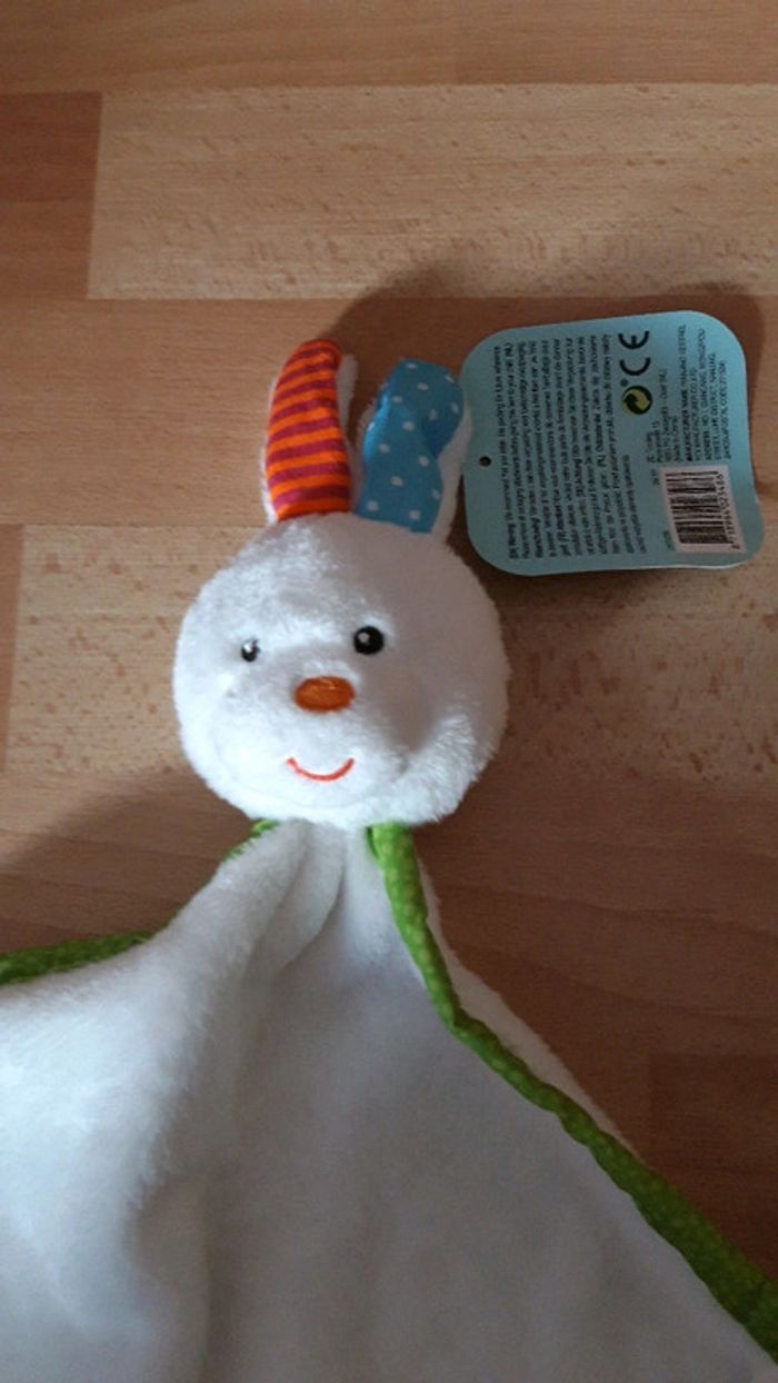 Doudou lapin hochet neuf - photo numéro 2