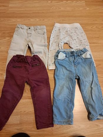 4 pantalons fille 24 mois