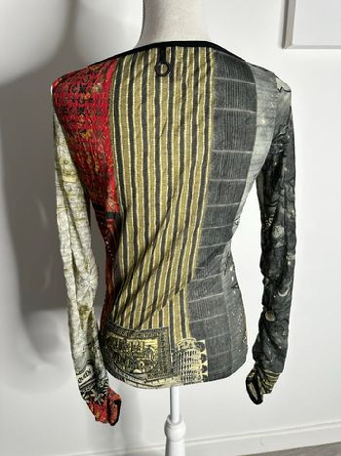 Top en mesh bariolé kaki beige Save the Queen! T40 L - photo numéro 8