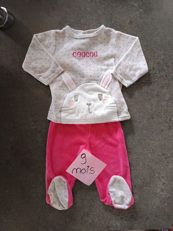 Pyjama 2 pièces lapin 🐰 9 mois