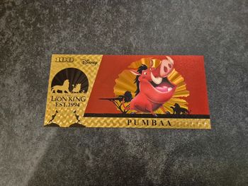 Billet OR à collectionner Le Roi Lion Disney