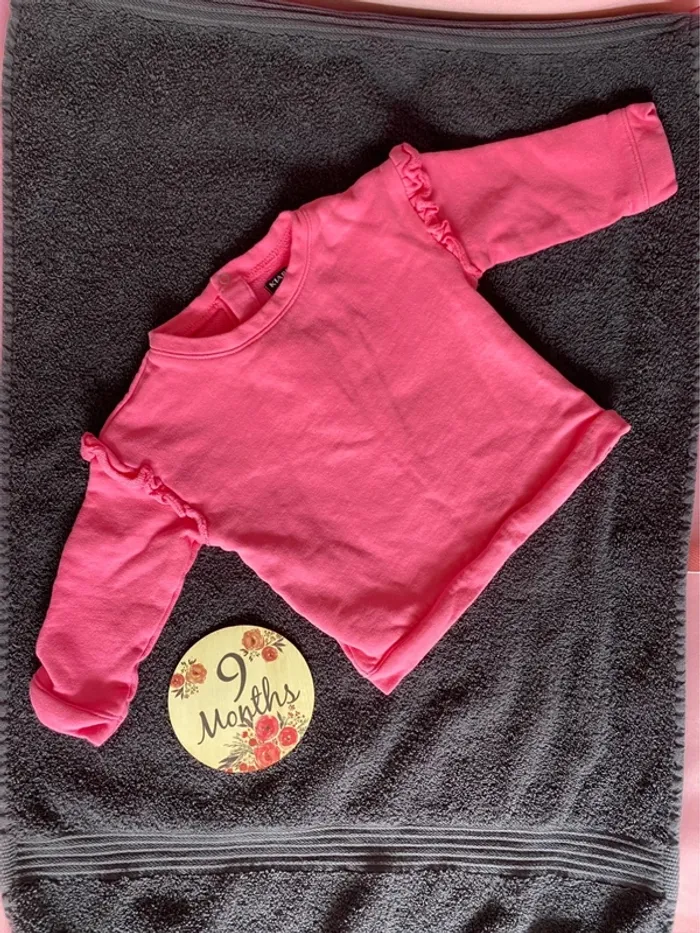 Pull rose Kiabi 9 mois