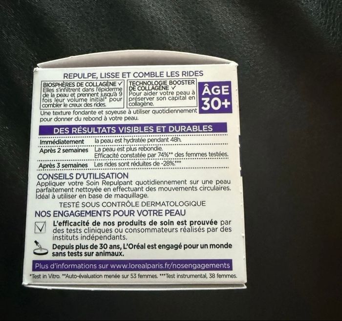 Crème L’Oréal collagène - photo numéro 3