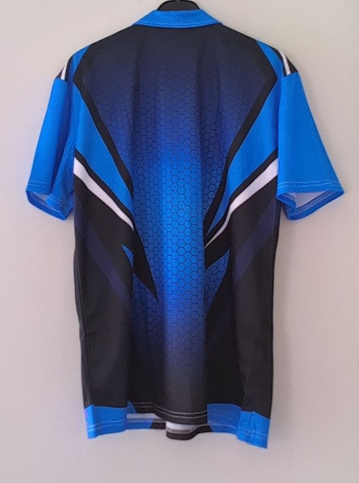 Polo manches courtes taille L couleur bleu pour homme - photo numéro 2