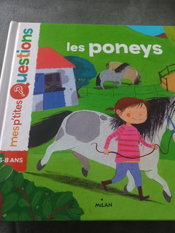 Livre mes p'tites questions milan les poneys
