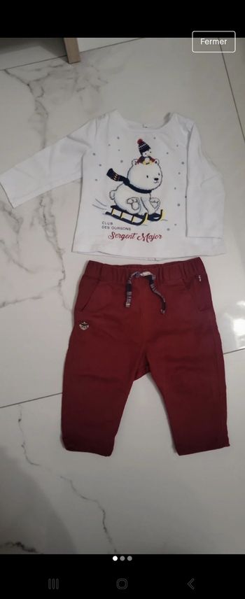 Lot de 3 pantalons + à tee-shirt à manches longues