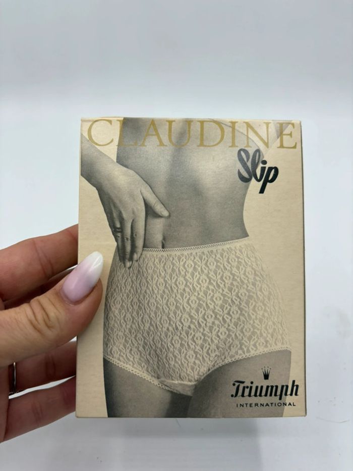 💞 Slip Claudine blanc Triumph vintage T2 💞 - photo numéro 9