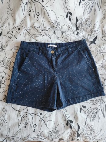Short bleu marine coton Camaieu