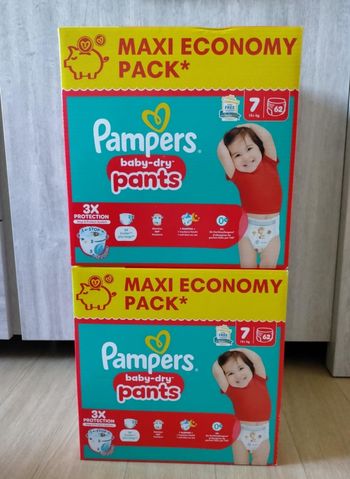 Lot couches pampers baby dry pants taille 7