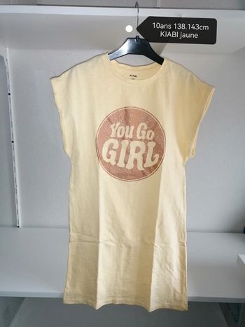 Chemise de nuit jaune 10ans Kiabi