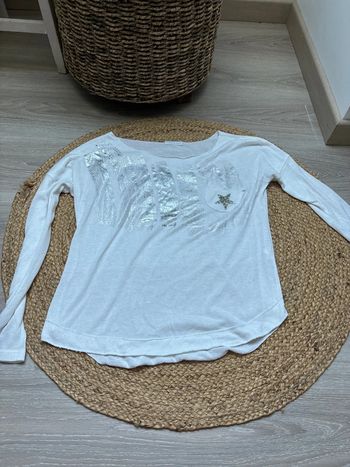 Pull blanc fin