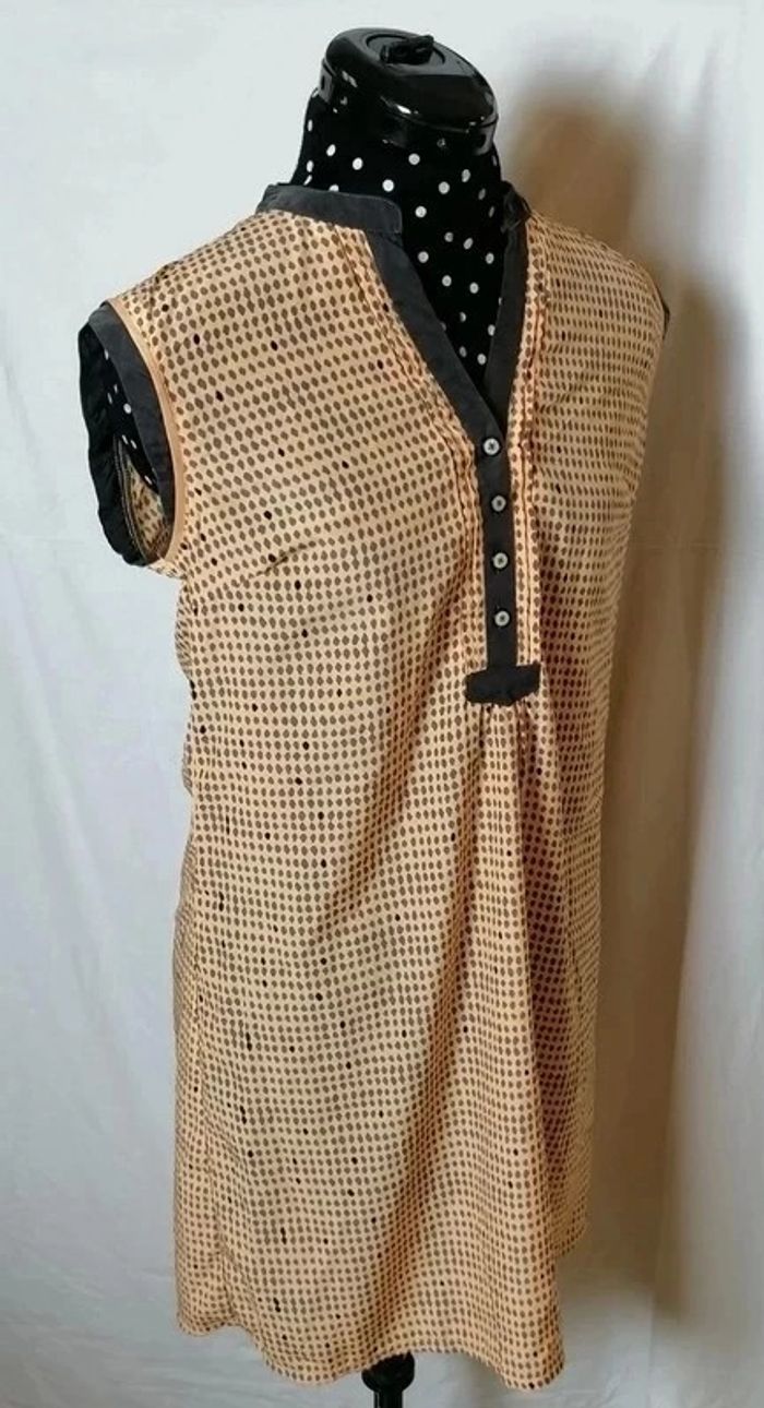 Robe à pois courte orange gris Lola Espeleta - photo numéro 3