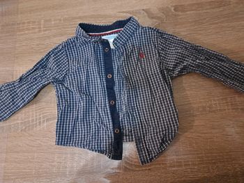 Chemise bleu marine Obaibi 12 mois - 74 cm