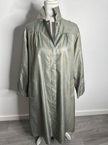Trench imperméable oversize kaki bleu python serpent Arielle Vintage T42 XL
