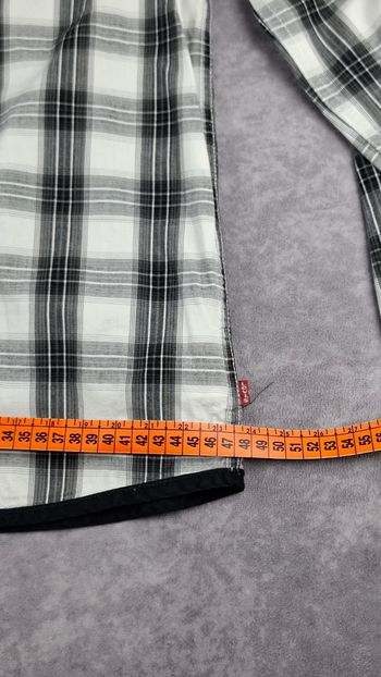 Chemise Levi's à carreaux Noire & Blanche - Style Western / Skater - Taille 14 ans