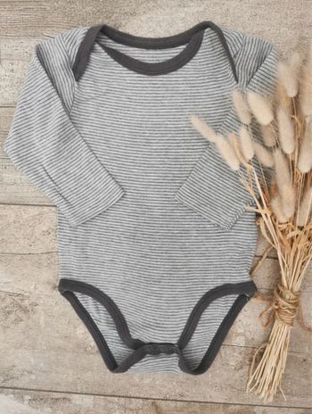 🍓Bodie marin rayé gris 12mois Kiabi 🐣