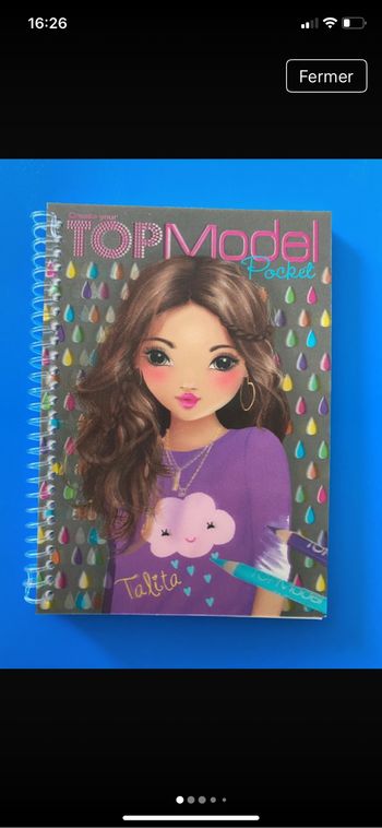 Cahier coloriage dessins Top Model