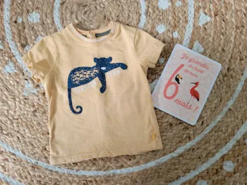 T-shirt panthère obaibi 6mois