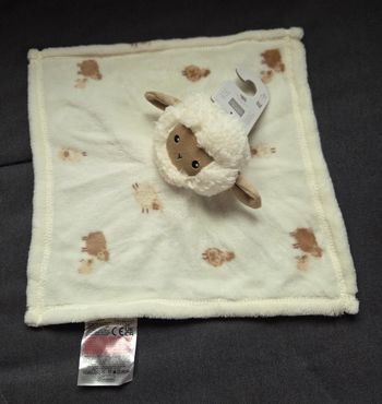 Doudou mouton carré plat blanc polaire- Moutons beige - Primark