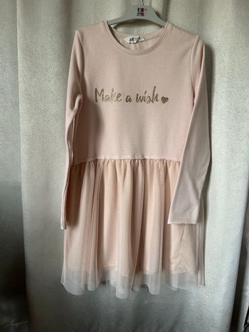 Robe jupe voile rose abricot 12 ans H&M