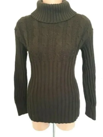 Beau pull marron taille unique 36/38 col roulé