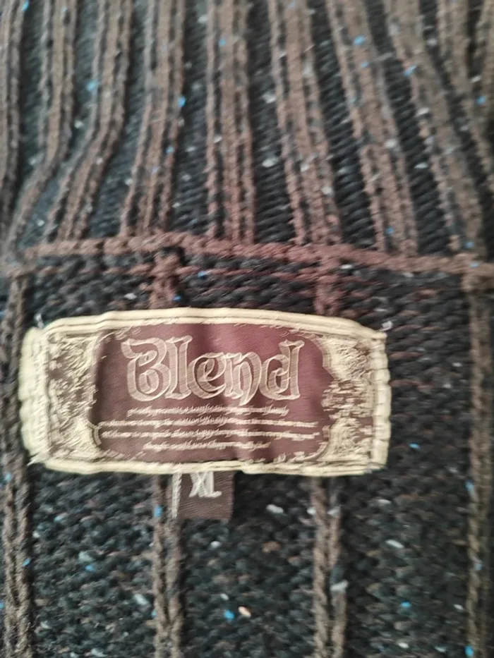 Sweat Long / Pull Zippé Blend Marron - Taille XL - Laine & Acrylique - Très Bon État - photo numéro 3