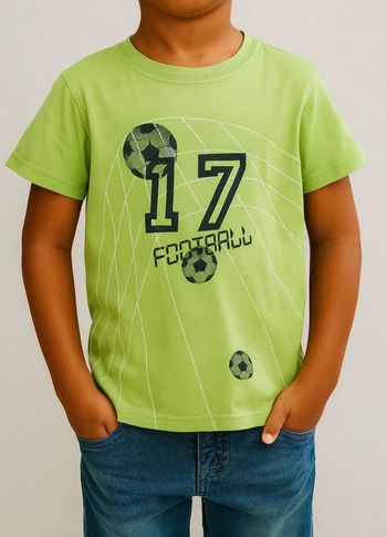 💚 T-shirt manches courtes Football taille 6 ans.