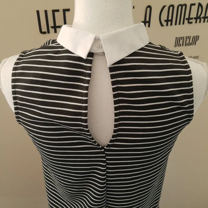 Robe marinière bleu et blanche trapèze Mim taille 2 - photo numéro 6