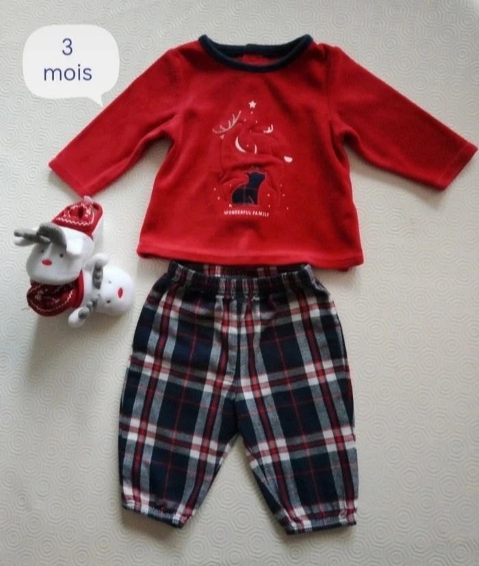 Tenue de Noël complète Obaïbi taille 3 mois