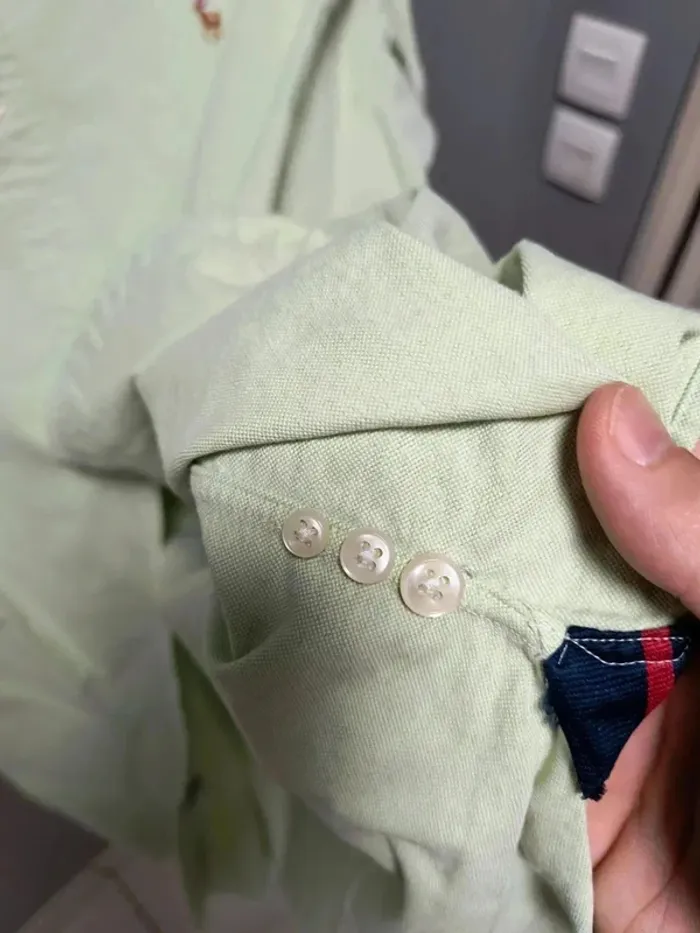 Chemise Ralph Lauren Classic Fit Vert Clair Vintage Y2K - photo numéro 9
