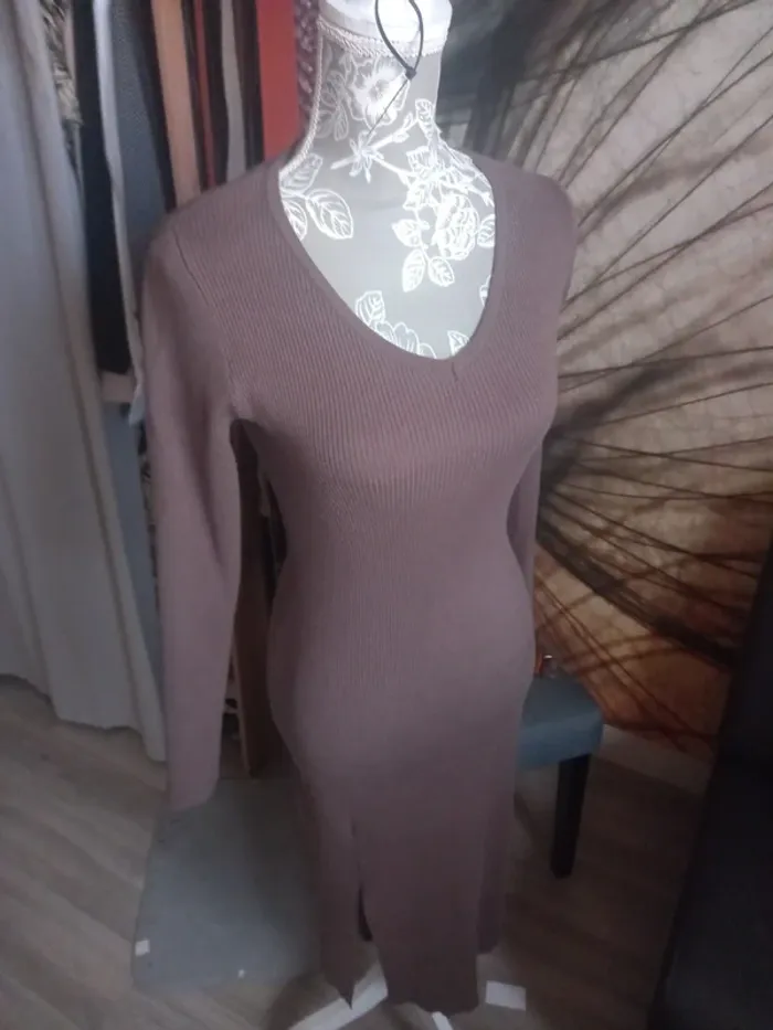Robe longue en laine