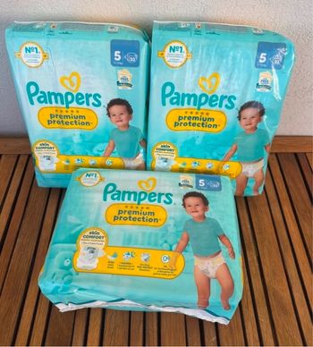 Couches Pampers premium taille 5