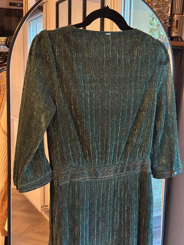 Robe longue IKKS vert métallisé – T.36 Neuve étiquette - photo numéro 9