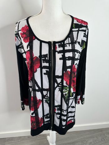 Blouse cardigan oversize à fleurs Purplerose T44 XXL