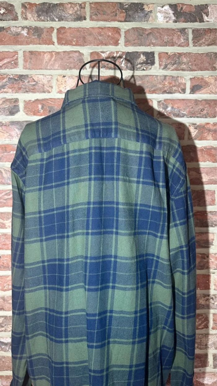 Chemise à carreaux bleu et verte H&M Regular Fit Taille L / 40 - photo numéro 8