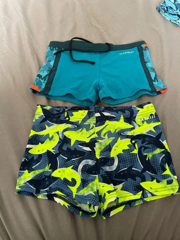 2 maillot de bain boxers