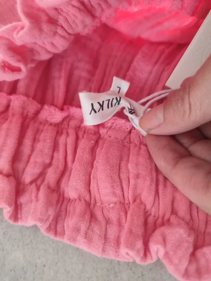 Jupe longue gaz de coton ceinture dorée - photo numéro 3