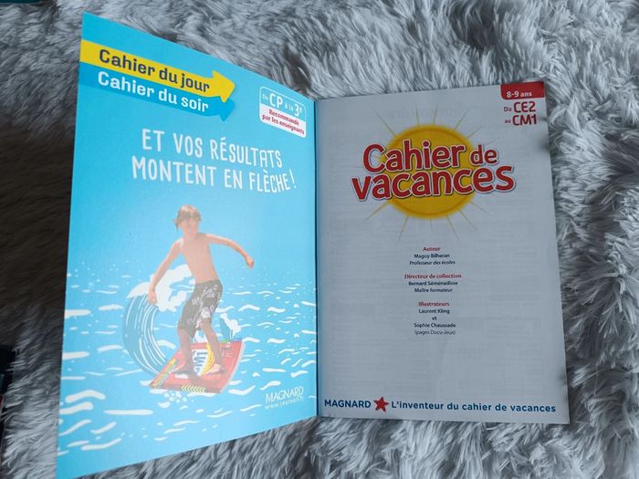 NEUF Cahier de vacances du CE2 au CM1 ( 8 9 ans) Magnard - photo numéro 3