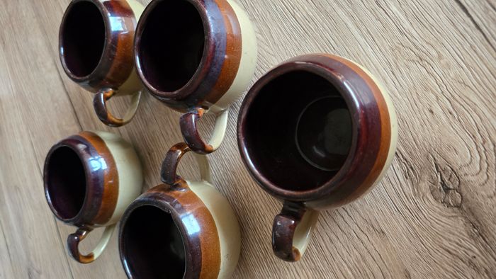 lot 5 tasses à thé + sucrier - photo numéro 3