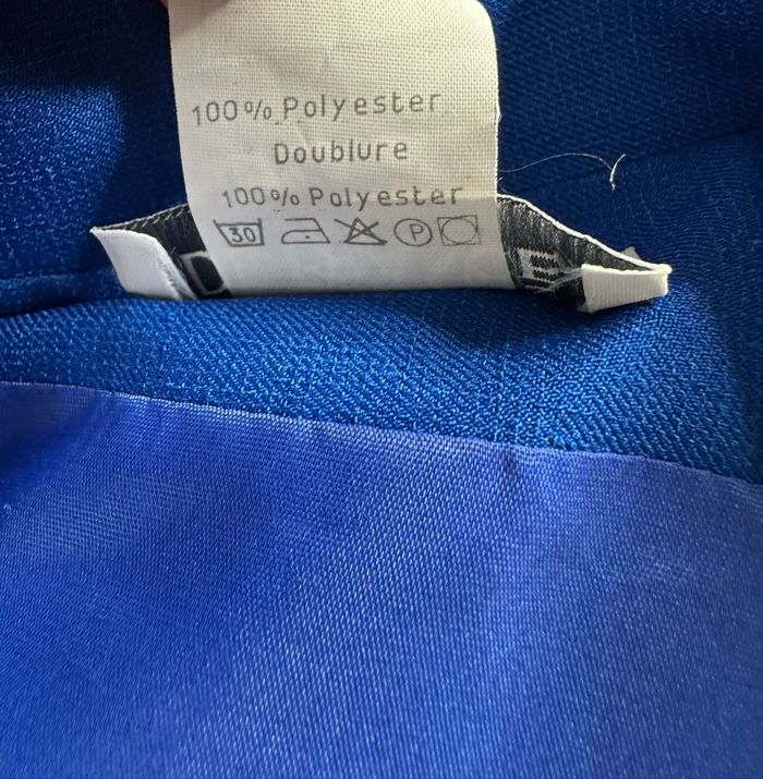 Blazer à manches courtes bleu roi et doré Vintage T42 XL - photo numéro 8