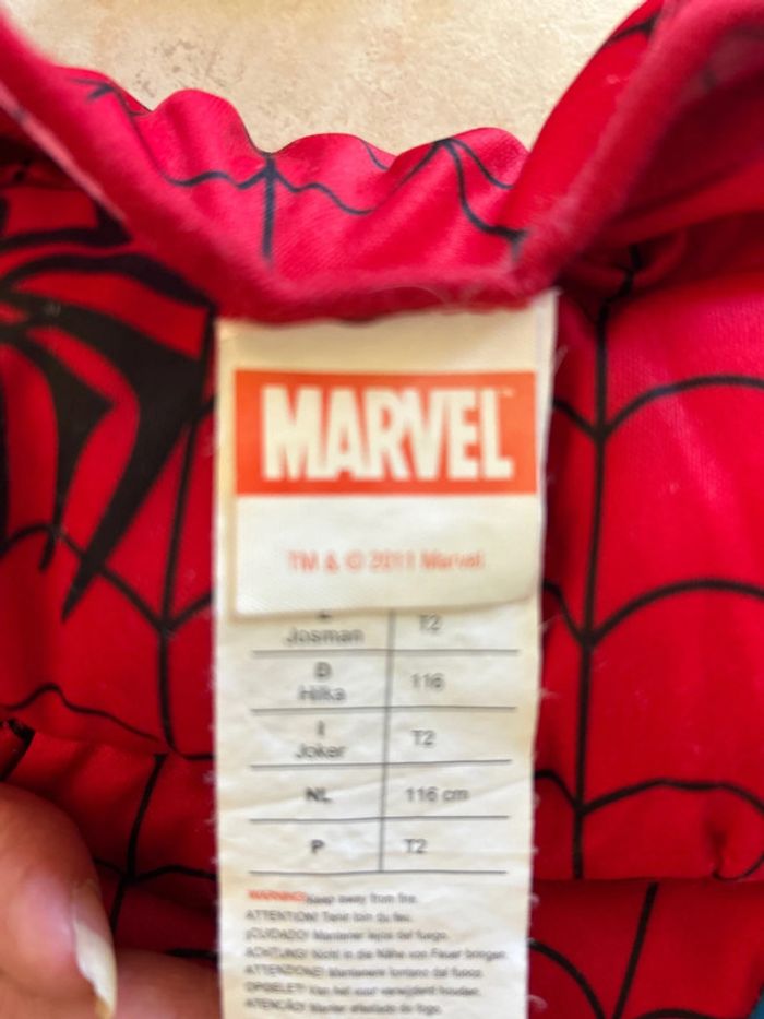 Déguisement Spiderman + masque tissu 5/7 ans - photo numéro 5