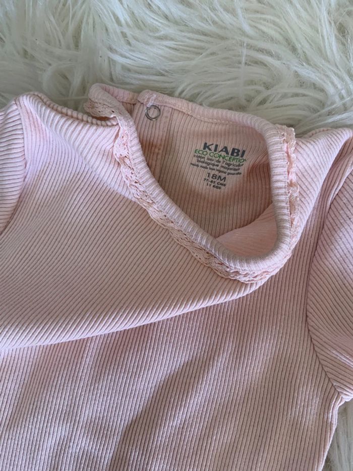 Fille 👧🏻 Tshirt côtelé rose - kiabi 18 mois - photo numéro 4