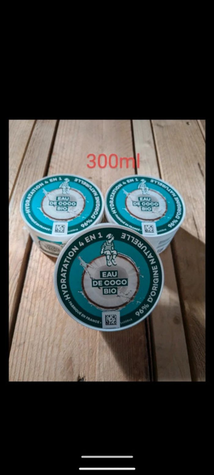 3 pots 300 ml eau de coco hydratation