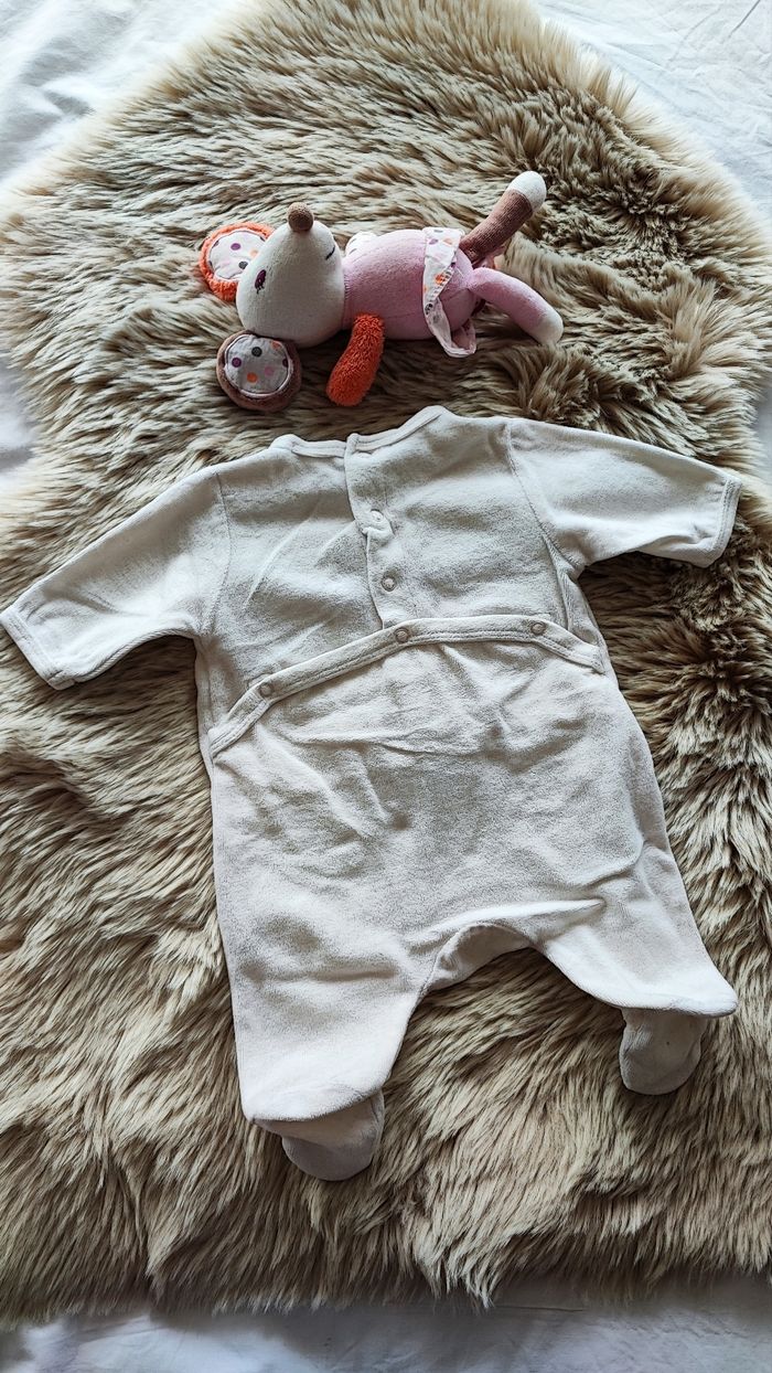 Pyjama chaud blanc fruits Kiabi 1 mois - photo numéro 2