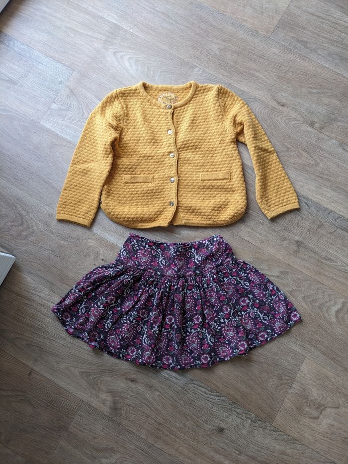 Lot gilet et jupes sergent major et Monoprix 4 ans - photo numéro 3