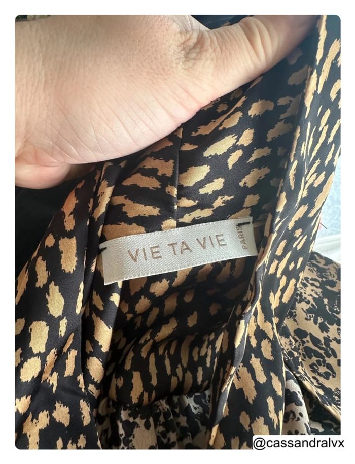 Blouse à motifs beige noire - Vie ta vie - photo numéro 4