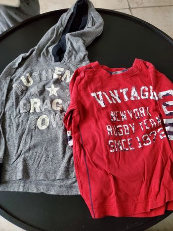 Lot 2 t-shirts manches longues 5 ans